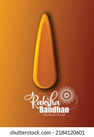 creative designs of an Indian festival Rakshabandhan with tilak design and creative calligraphy 