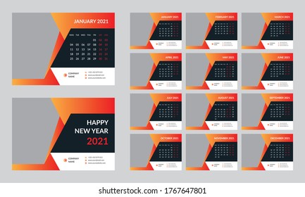 Creative Desk Calendar 2021
Corporate Businesss Calendar 2021