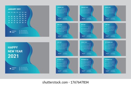 Creative Desk Calendar 2021
Corporate Businesss Calendar 2021