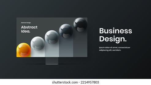 Creative desktop mockup banner illustration. Simple site screen design vector concept.