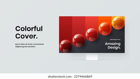 Concepto de página de inicio de simulación de escritorio creativo. Diseño de vectores de sitio asombroso.