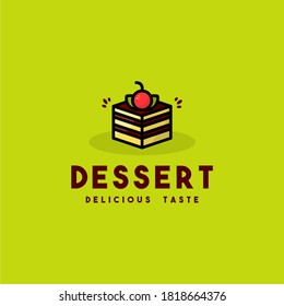 Creative dessert icon logo illustration