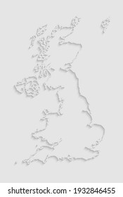 El Reino Unido aislado en segundo plano. La plantilla de Gran Bretaña, el informe, la infografía, el fondo. Diseño de patrón o signo de silueta de Inglaterra