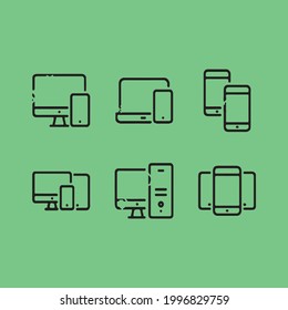 Creative a device and electronics icon vector design
