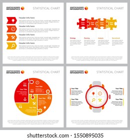 Creative diagram set for management, planning, strategy concept. Can be used for business project, marketing report, workflow layout. Option, process, puzzle, part, metaphor chart