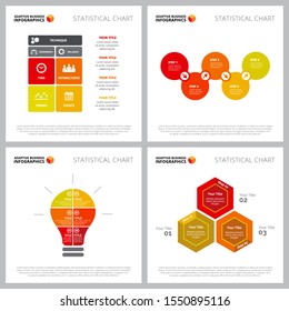 Creative diagram set for teamwork, brainstorming concept. Can be used for business project, marketing report, presentation slide template. Matrix, flow, part, process, metaphor chart