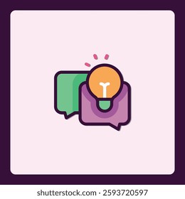 Creative Dialogue: Conceptual Icon Representing Communication and Idea Generation