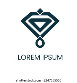 icono del logotipo de diamante creativo para los diseños de logotipo. plantilla de diseño de vector de logotipo de diamante