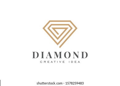 Creative Diamond Concept Logo Design Template Stock Vector (Royalty ...