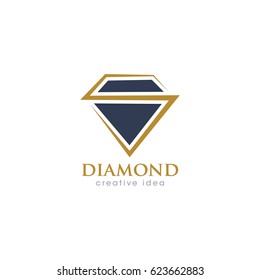 Creative Diamond Concept Logo Design Template
