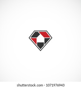 Creative diamond home vector designs