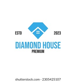 Logo de la casa de diamante creativo adecuado para el diseño de la empresa idea de ilustración vectorial
