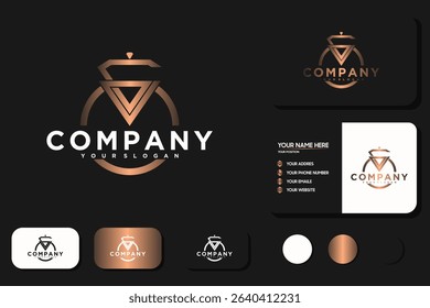 creative diamond logo with the concept of number six or letter G. reference logo for your business