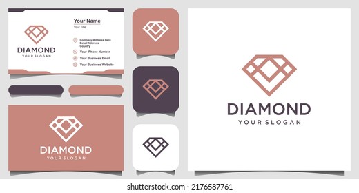 Creative Diamond Logo Design Template and business card design.