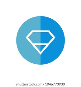 Elementos de plantilla de diseño de iconos de logotipo de diamante creativo, vector de ilustración plana