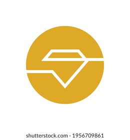 Designvorlage für kreatives Diamantenlogo, Symbol für Linienführung, Monoline-Logo