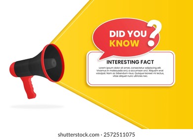 Creative did you know vector banners featuring fun facts for educational, business, and advertising applications