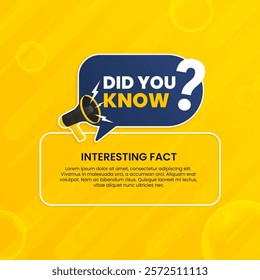 Creative did you know vector banners with fun facts for educational content, business promotion, and advertising