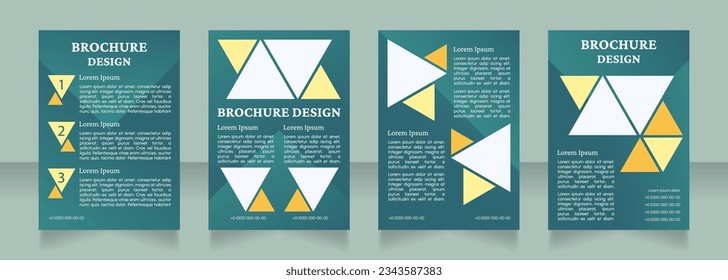 Creative digital agency advertisement blank brochure layout design. Vertical poster template set with empty copy space for text. Premade corporate reports collection. Editable flyer paper pages