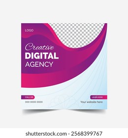 Creative digital agency social media poster