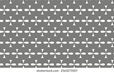 Creative and digital art pattern design with white flower theme on gray background