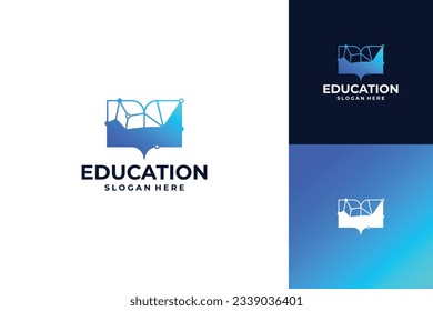 Creative digital book logo design.
