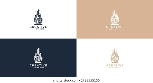 Creative Digital Brain Logo Design Template