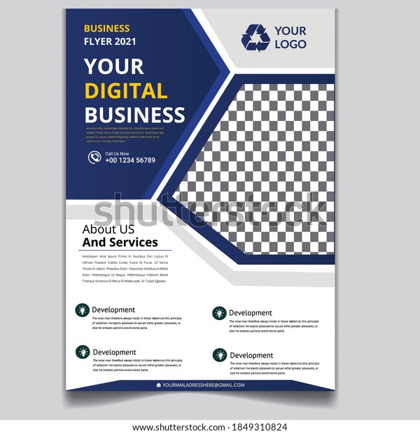 Creative Digital business flyer template\
with consultation