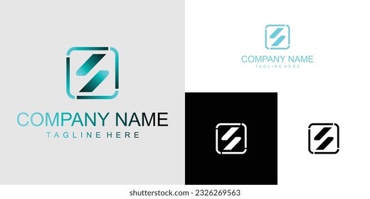 Diseño creativo del logotipo de negocios digitales para la letra S con el último modelo | vector premium