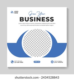 Creative digital business marketing post design template, advertising design