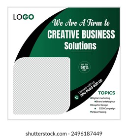 Creative Digital business marketing post banner template, advertising design, social media banner post design