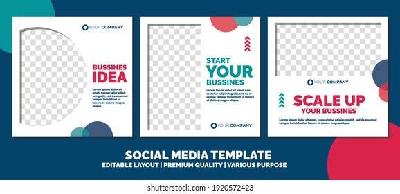 Creative Digital Bussines Social Media Post Template Design. Using For Social Media, Banner Promotion and Corporate Advertising.
