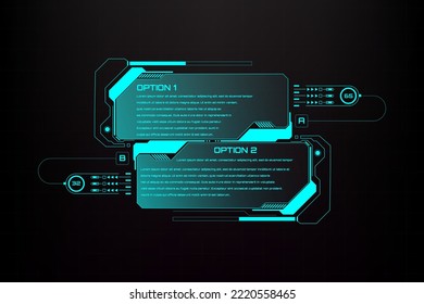 Kreative digitale Kalender-Titelvorlage in HUD UI Infografik-Vorlage. Zukunftsorientierte Technologie Business duale Anzeige für Präsentation und Werbe-Vektorgrafik.