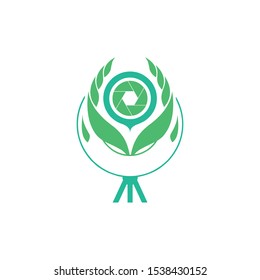 Creative Digital DSLR camera logo symbol icon vector design