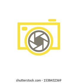 Creative Digital DSLR camera logo symbol icon vector design