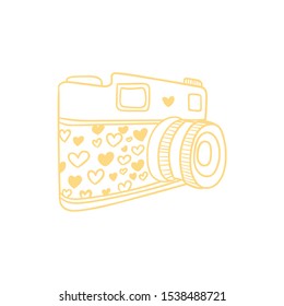 Creative Digital DSLR camera logo symbol icon vector design