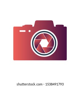 Creative Digital DSLR camera logo symbol icon vector design