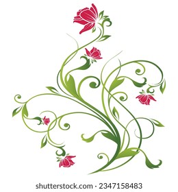 creative digital flower designs and vector works with colorful patterns