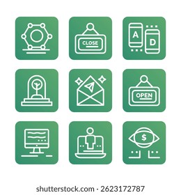 Kreatives digitales Symbol. Marketing-Symbol. Vektorgrafik