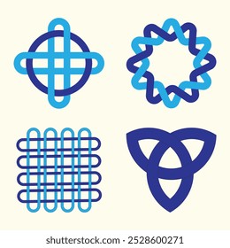 Creative, digital letter colorful icons, element and symbol, logo template etc