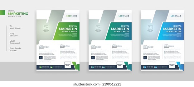 Creative Digital Marketing Agency Flyer Template Design