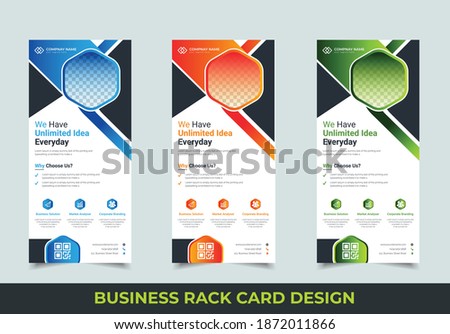 Creative digital marketing agency rack card design. Corporate business dl flyer design for your company branding. 