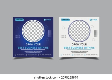 creative Digital marketing agency social media post template