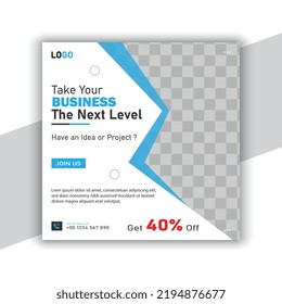Creative Digital Marketing Agency Template Social Media Post and Banner. Vector Design Square Banner Promotion With Modern color