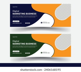 Creative digital marketing Facebook cover design template