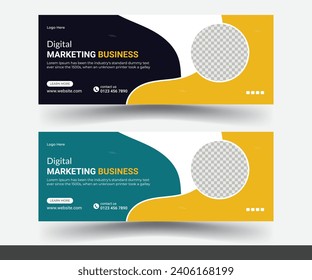 Creative digital marketing Facebook cover design template