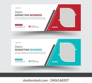 Creative digital marketing Facebook cover design template
