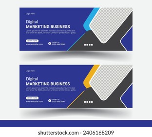Creative digital marketing Facebook cover design template