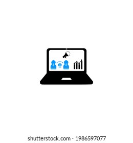 vector de icono de marketing digital creativo
