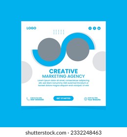 Creative Digital marketing social media and Corporate Instagram post template banner.